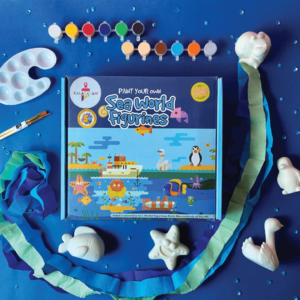 Sea World Figurines Painting Kit | Water Animals | Under The Sea Art | Age: 5-10 Years