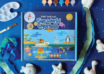 Sea World Figurines Painting Kit | Water Animals | Under The Sea Art | Age: 5-10 Years