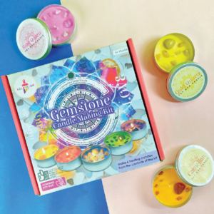 Gemstone Candle Making Kit | Crystal Decor | Unique Candles | Age: 9-12 Years