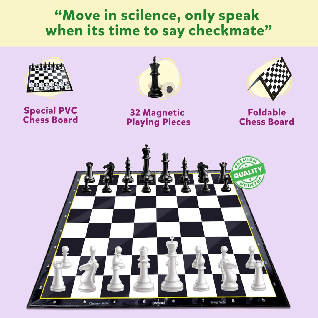 Magnetic Chess Board Game Set for Kids & Adults | Educational & Foldable Chess Board (14" x 14") | Travel Board Game Toys | Perfect for Gifting | Strategy & Mind Game for Kids - Image 2