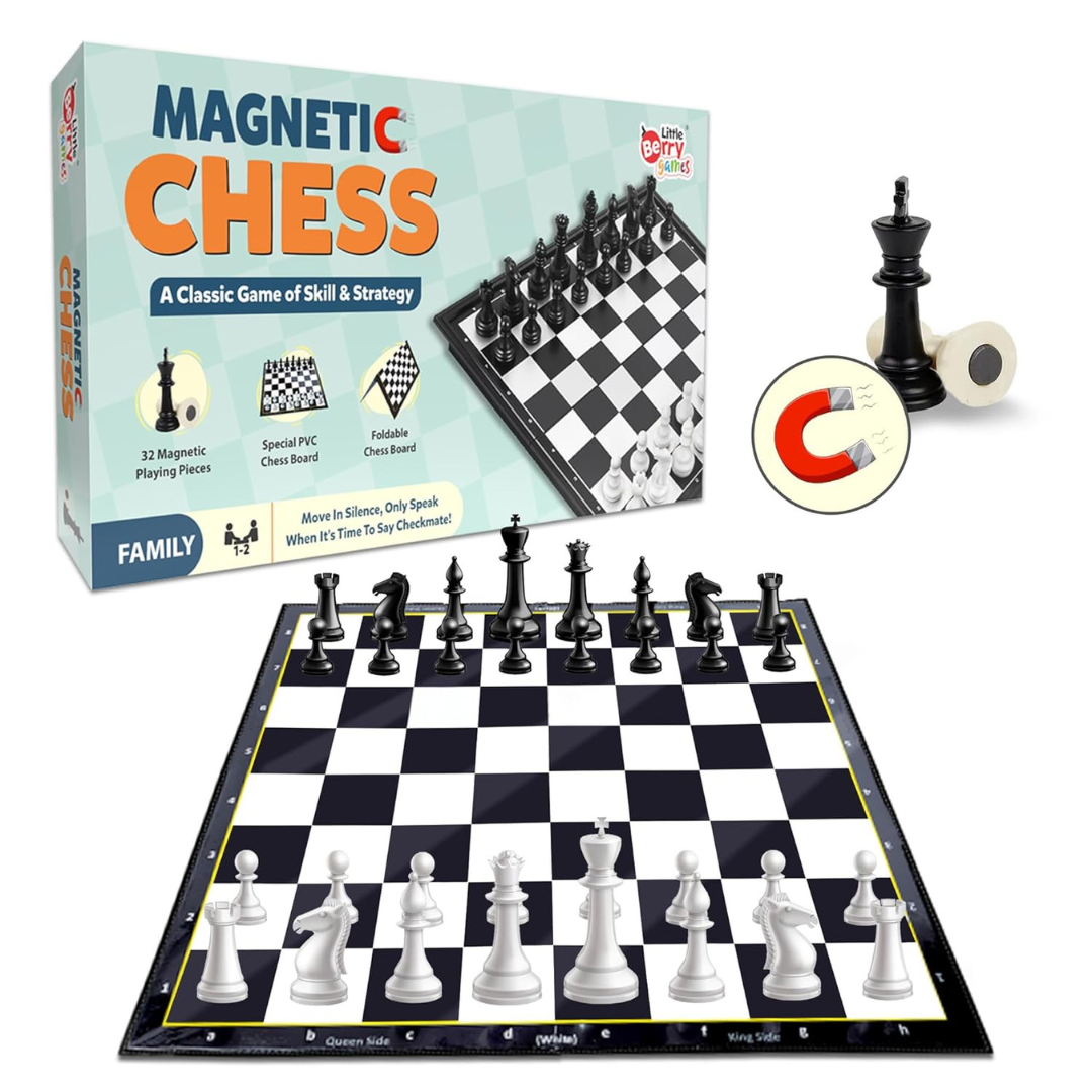 Magnetic Chess Board Game Set for Kids & Adults | Educational & Foldable Chess Board (14" x 14") | Travel Board Game Toys | Perfect for Gifting | Strategy & Mind Game for Kids