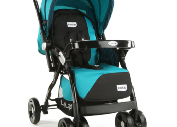 Galaxy Baby Stroller, Pram for Baby with 5 Point Safety Harness, Spacious Cushioned seat with Multi Level seat Recline, Easy Fold, Lightweight Stroller for 0 to 3 Years (Green & Black)